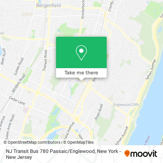 Mapa de NJ Transit Bus 780 Passaic / Englewood