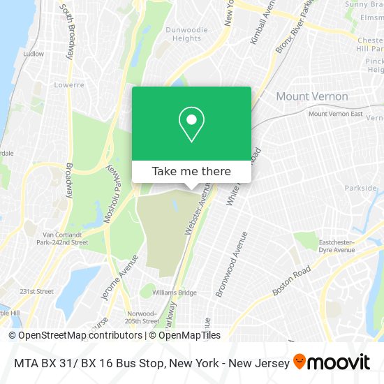 MTA BX 31/ BX 16 Bus Stop map