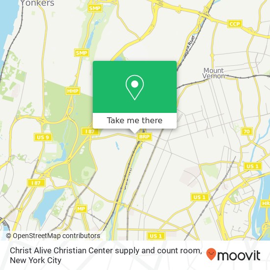 Christ Alive Christian Center supply and count room map