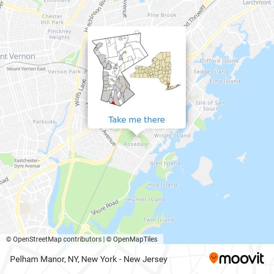 Pelham Manor, NY map