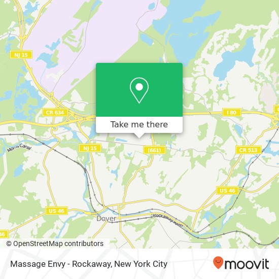 Mapa de Massage Envy - Rockaway