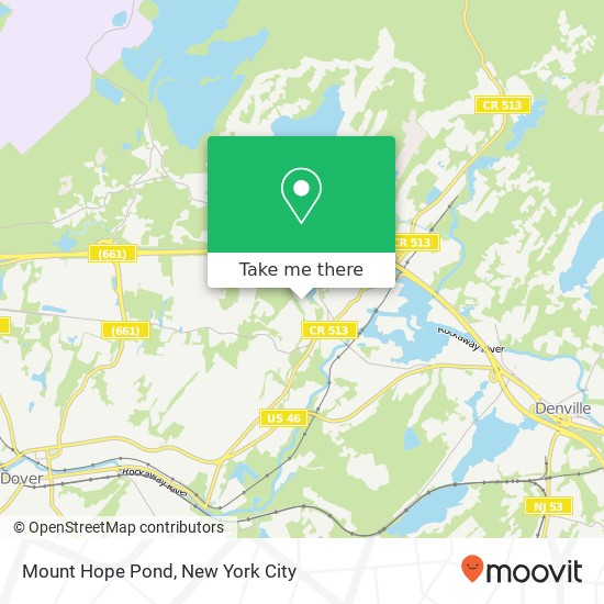 Mount Hope Pond map