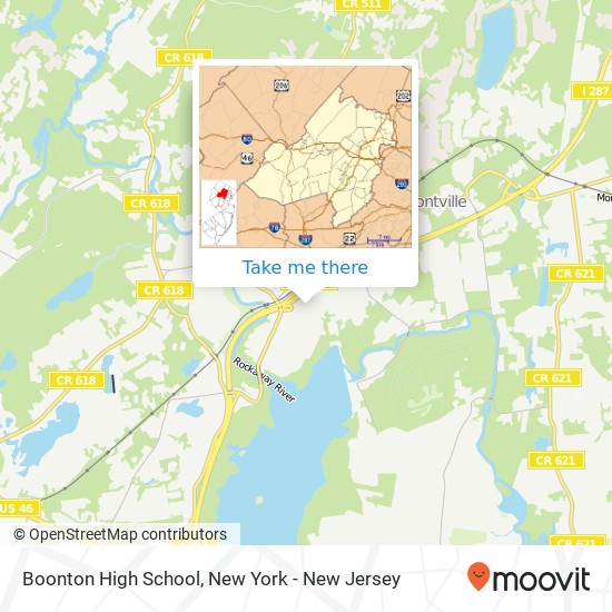 Mapa de Boonton High School