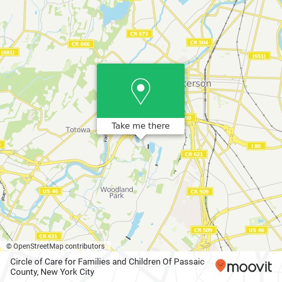 Mapa de Circle of Care for Families and Children Of Passaic County