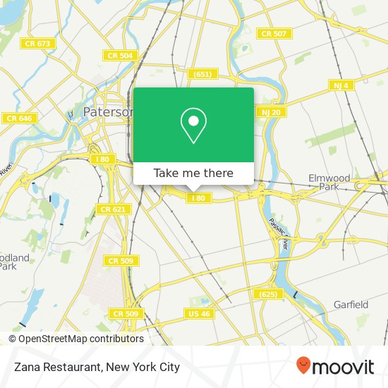 Mapa de Zana Restaurant