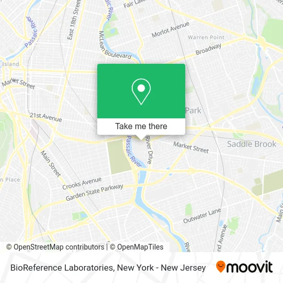 BioReference Laboratories map