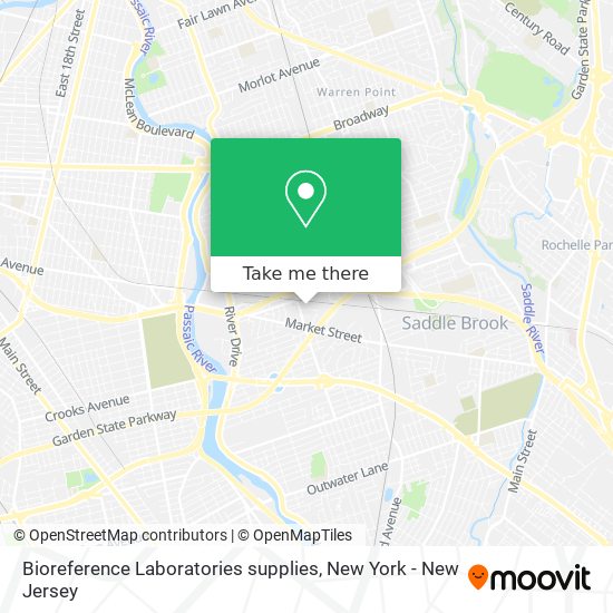 Bioreference Laboratories supplies map