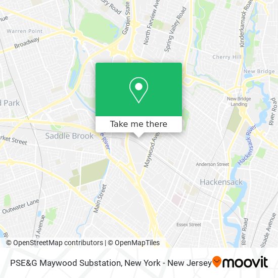 PSE&G Maywood Substation map