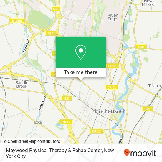 Mapa de Maywood Physical Therapy & Rehab Center