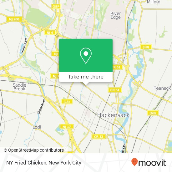 Mapa de NY Fried Chicken