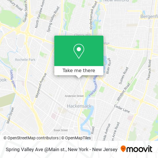 Mapa de Spring Valley Ave @Main st.