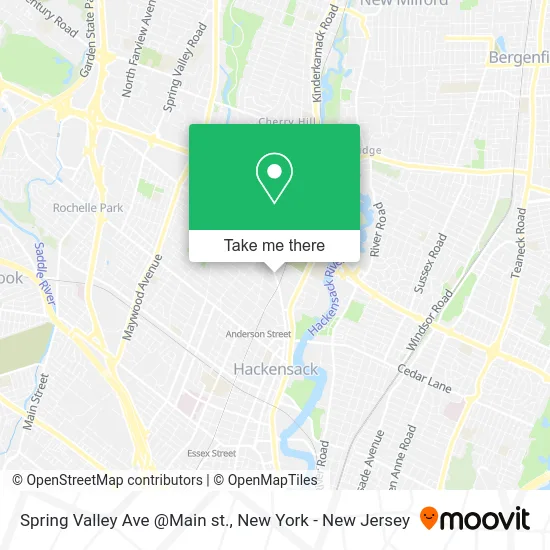 Spring Valley Ave @Main st. map