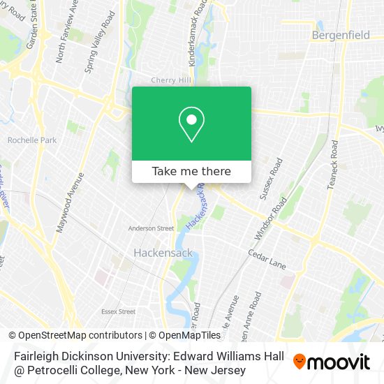 Mapa de Fairleigh Dickinson University: Edward Williams Hall @ Petrocelli College