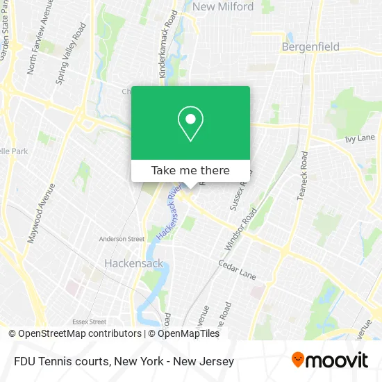 FDU Tennis courts map