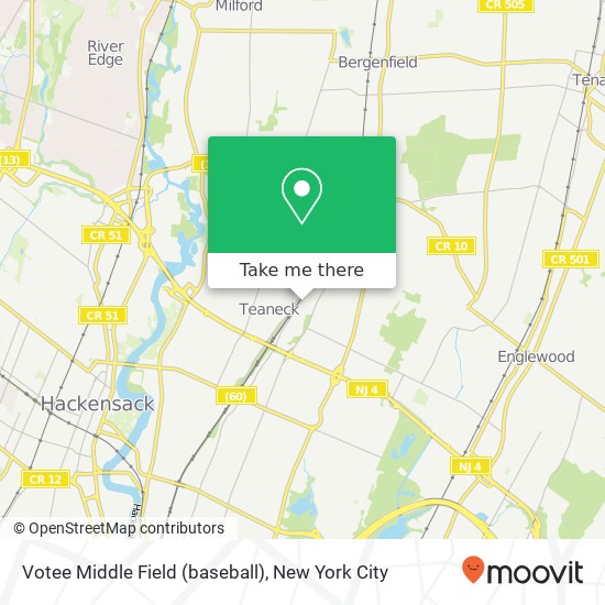 Mapa de Votee Middle Field (baseball)