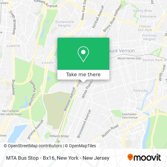 MTA Bus Stop - Bx16 map