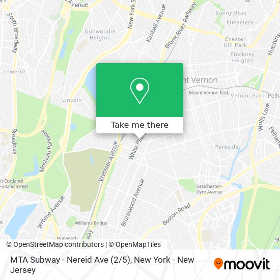 MTA Subway - Nereid Ave (2/5) map