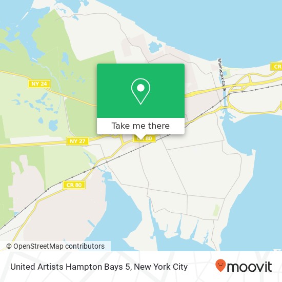 United Artists Hampton Bays 5 map