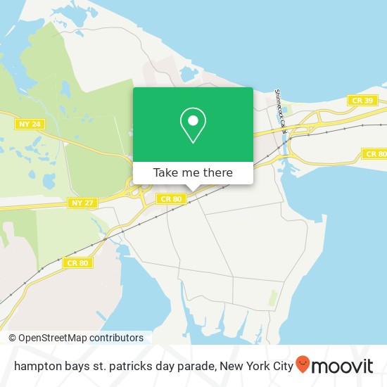 Mapa de hampton bays st. patricks day parade