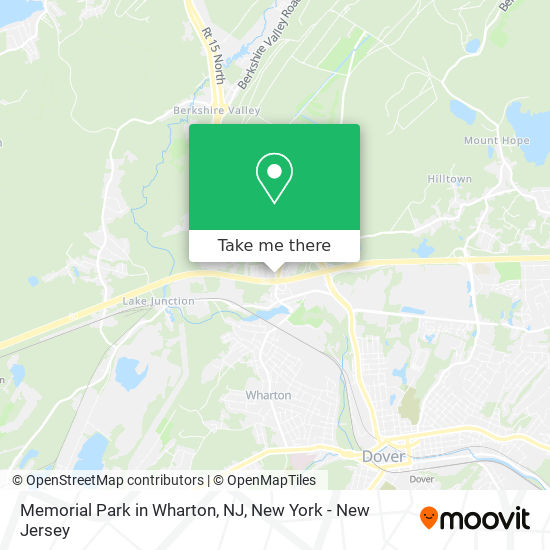 Memorial Park in Wharton, NJ map