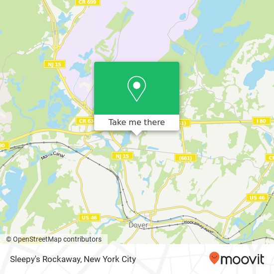 Sleepy's Rockaway map