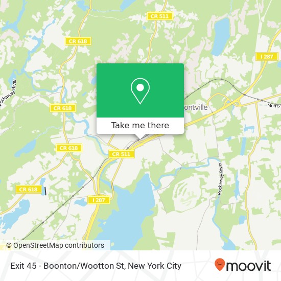 Exit 45 - Boonton/Wootton St map