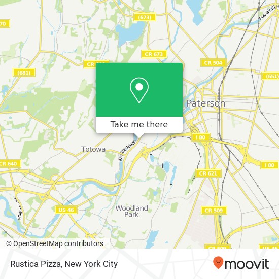 Rustica Pizza map