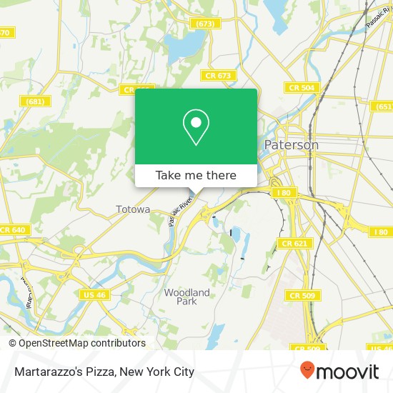Martarazzo's Pizza map