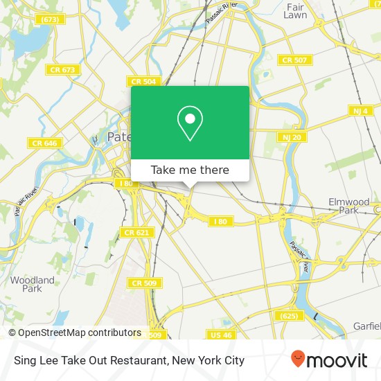 Mapa de Sing Lee Take Out Restaurant