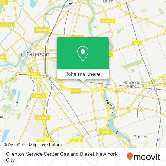 Cilentos Service Center Gas and Diesel map