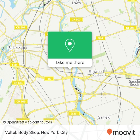 Mapa de Valtek Body Shop