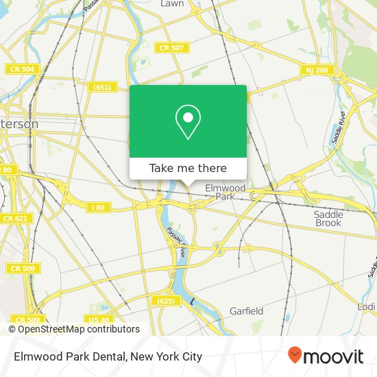 Elmwood Park Dental map