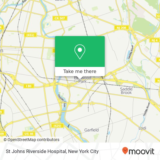 St Johns Riverside Hospital map