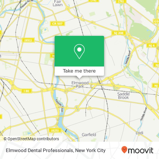 Elmwood Dental Professionals map