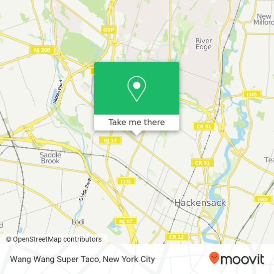 Mapa de Wang Wang Super Taco