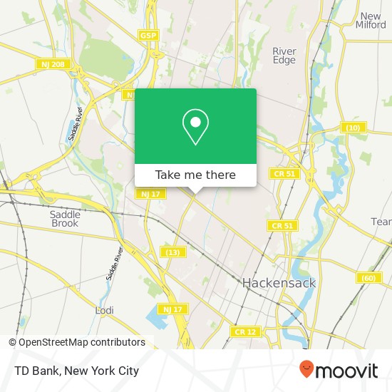 TD Bank map