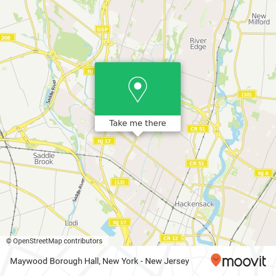 Mapa de Maywood Borough Hall