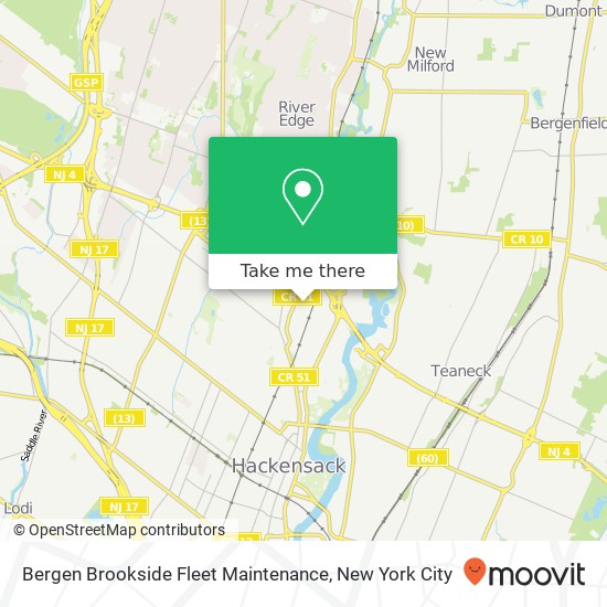 Bergen Brookside Fleet Maintenance map