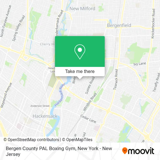 Bergen County PAL Boxing Gym map