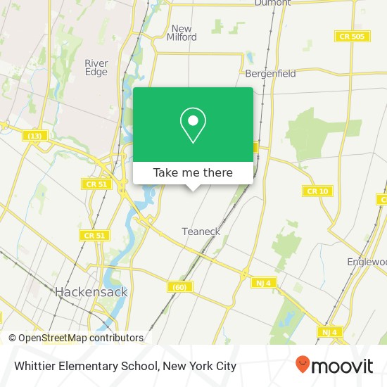 Whittier Elementary School map