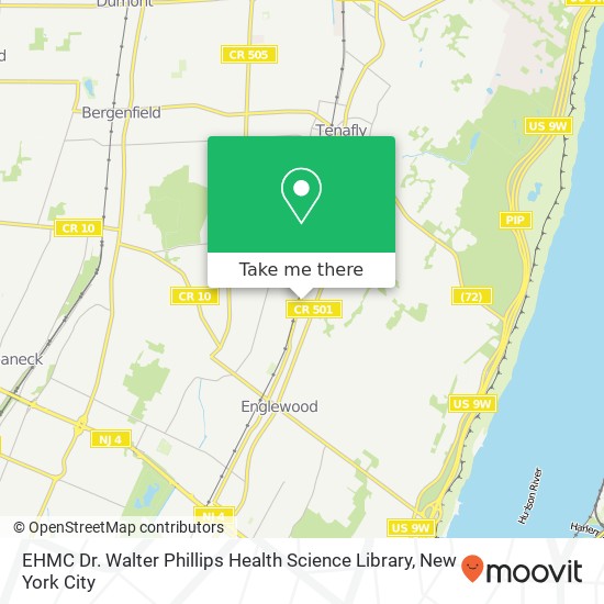 Mapa de EHMC Dr. Walter Phillips Health Science Library