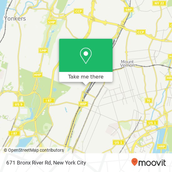 Mapa de 671 Bronx River Rd