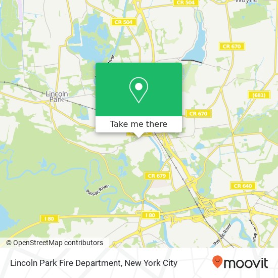 Mapa de Lincoln Park Fire Department