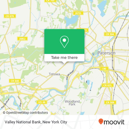 Valley National Bank map