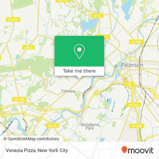 Mapa de Venezia Pizza