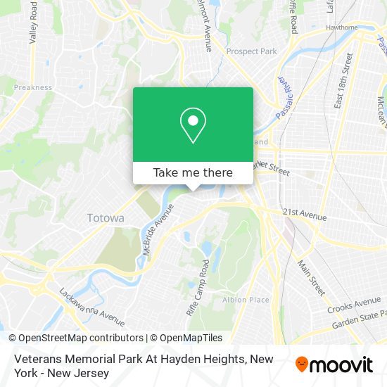 Veterans Memorial Park At Hayden Heights map