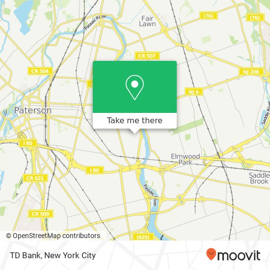 TD Bank map