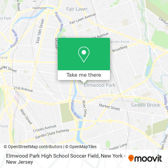 Mapa de Elmwood Park High School Soccer Field