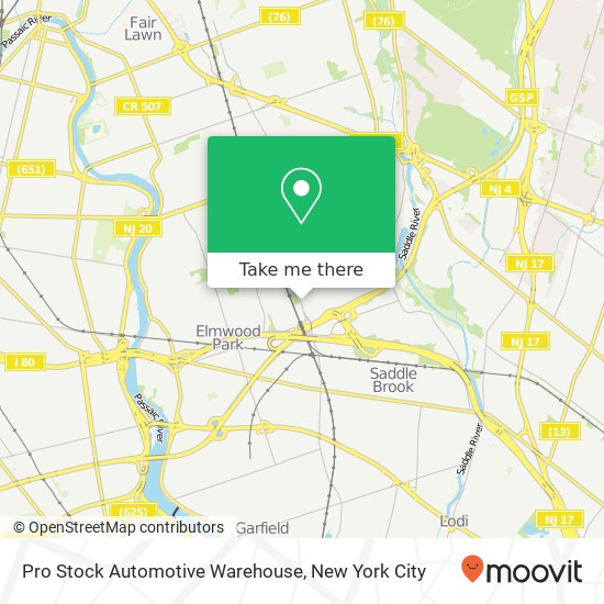 Mapa de Pro Stock Automotive Warehouse