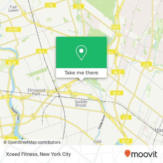 Xceed Fitness map